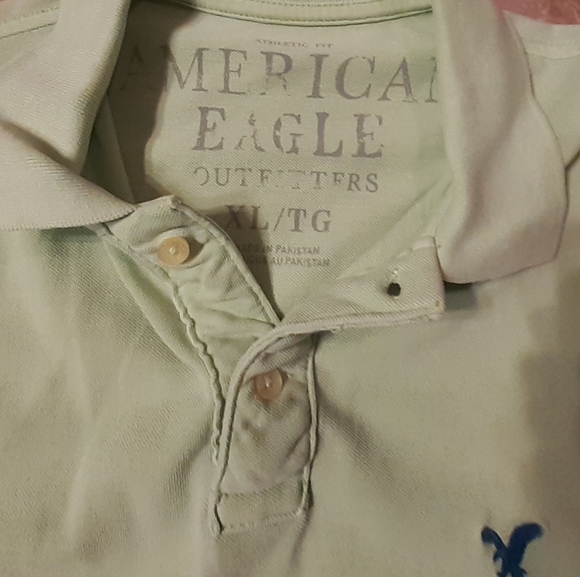 AEO Men's Athletic Fit Polo XL Mint Green - Picture 3 of 3